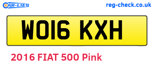 WO16KXH are the vehicle registration plates.