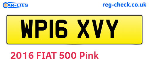 WP16XVY are the vehicle registration plates.