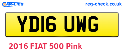 YD16UWG are the vehicle registration plates.