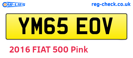 YM65EOV are the vehicle registration plates.
