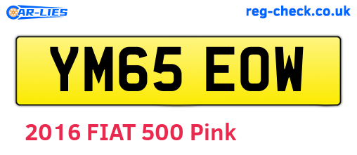 YM65EOW are the vehicle registration plates.