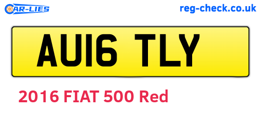AU16TLY are the vehicle registration plates.