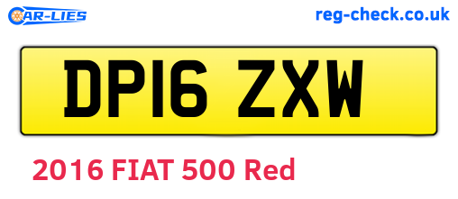 DP16ZXW are the vehicle registration plates.