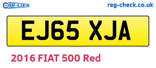 EJ65XJA are the vehicle registration plates.