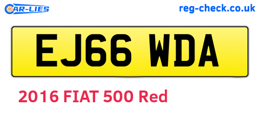 EJ66WDA are the vehicle registration plates.