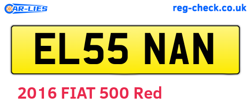 EL55NAN are the vehicle registration plates.