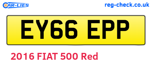 EY66EPP are the vehicle registration plates.