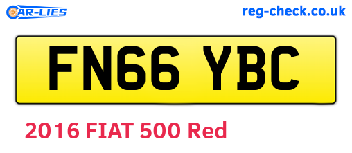 FN66YBC are the vehicle registration plates.