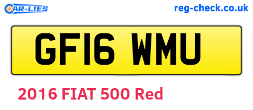 GF16WMU are the vehicle registration plates.