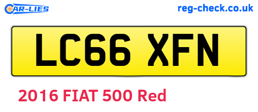 LC66XFN are the vehicle registration plates.