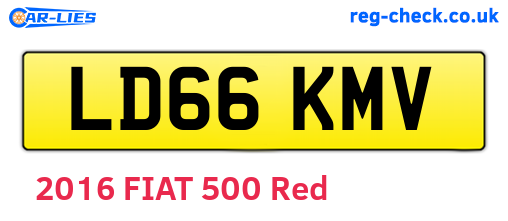 LD66KMV are the vehicle registration plates.