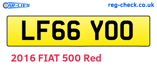 LF66YOO are the vehicle registration plates.