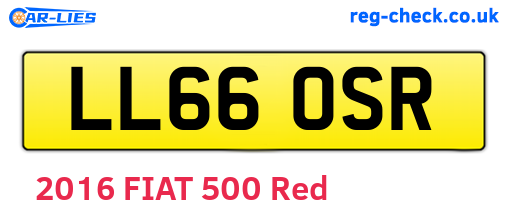 LL66OSR are the vehicle registration plates.