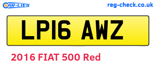 LP16AWZ are the vehicle registration plates.