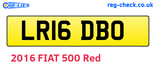 LR16DBO are the vehicle registration plates.