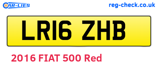 LR16ZHB are the vehicle registration plates.