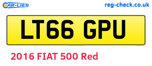 LT66GPU are the vehicle registration plates.