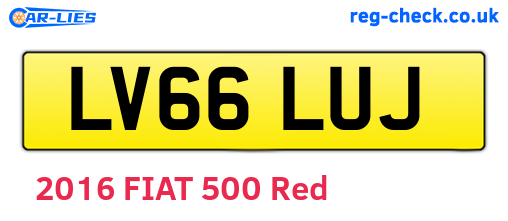 LV66LUJ are the vehicle registration plates.
