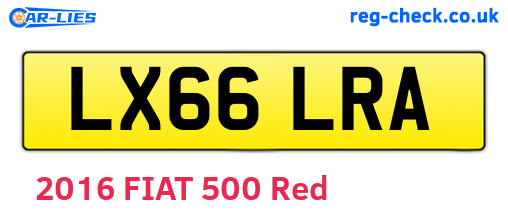 LX66LRA are the vehicle registration plates.