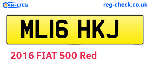ML16HKJ are the vehicle registration plates.
