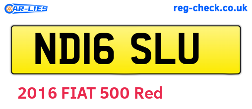 ND16SLU are the vehicle registration plates.