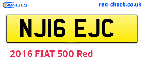 NJ16EJC are the vehicle registration plates.