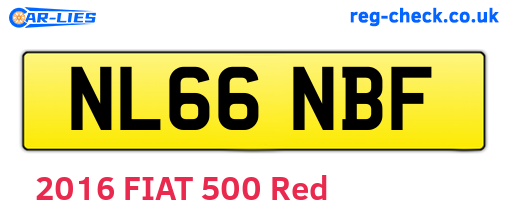 NL66NBF are the vehicle registration plates.