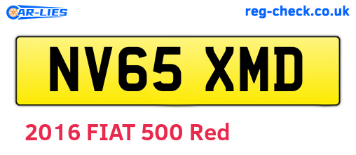 NV65XMD are the vehicle registration plates.