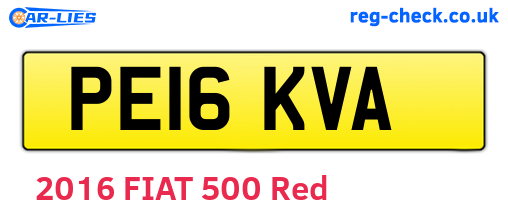 PE16KVA are the vehicle registration plates.