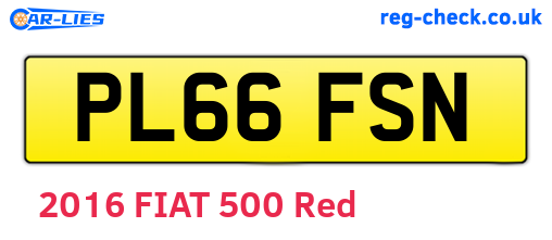 PL66FSN are the vehicle registration plates.