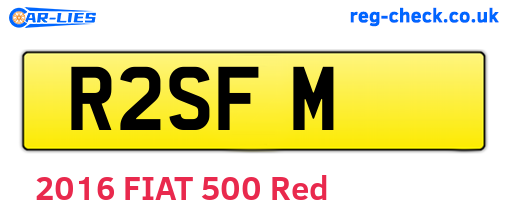 R2SFM are the vehicle registration plates.