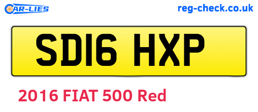 SD16HXP are the vehicle registration plates.