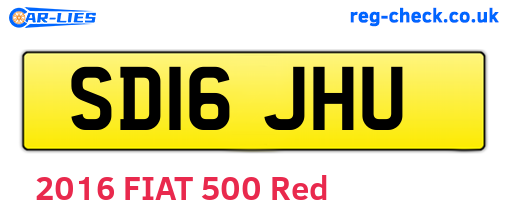 SD16JHU are the vehicle registration plates.