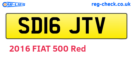 SD16JTV are the vehicle registration plates.