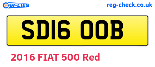 SD16OOB are the vehicle registration plates.