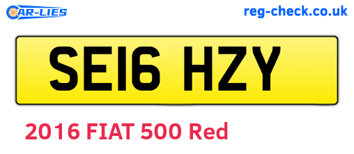 SE16HZY are the vehicle registration plates.