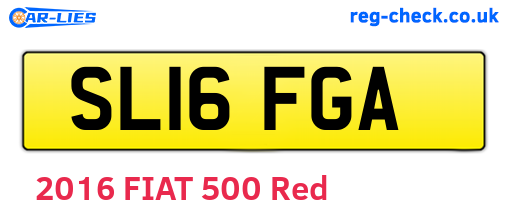 SL16FGA are the vehicle registration plates.