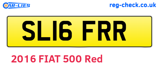 SL16FRR are the vehicle registration plates.