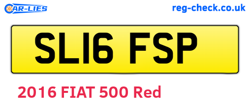 SL16FSP are the vehicle registration plates.