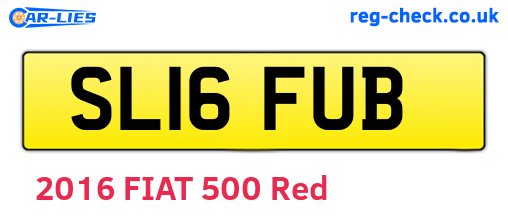 SL16FUB are the vehicle registration plates.