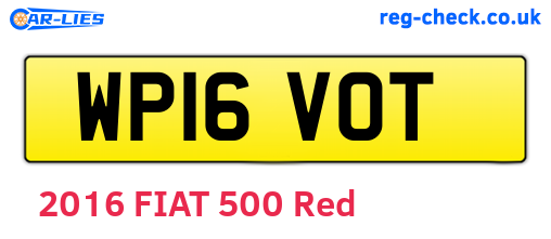 WP16VOT are the vehicle registration plates.