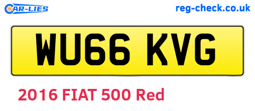 WU66KVG are the vehicle registration plates.