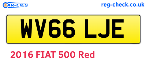 WV66LJE are the vehicle registration plates.