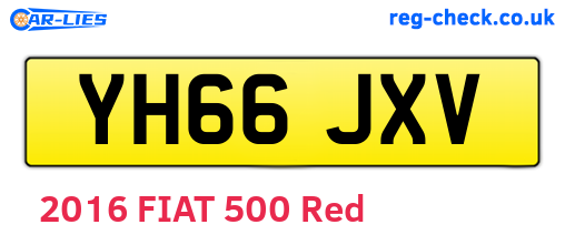 YH66JXV are the vehicle registration plates.