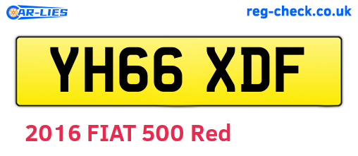 YH66XDF are the vehicle registration plates.