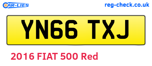 YN66TXJ are the vehicle registration plates.