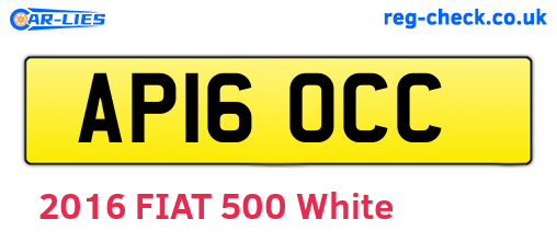 AP16OCC are the vehicle registration plates.