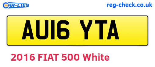 AU16YTA are the vehicle registration plates.