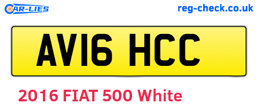 AV16HCC are the vehicle registration plates.