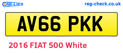 AV66PKK are the vehicle registration plates.